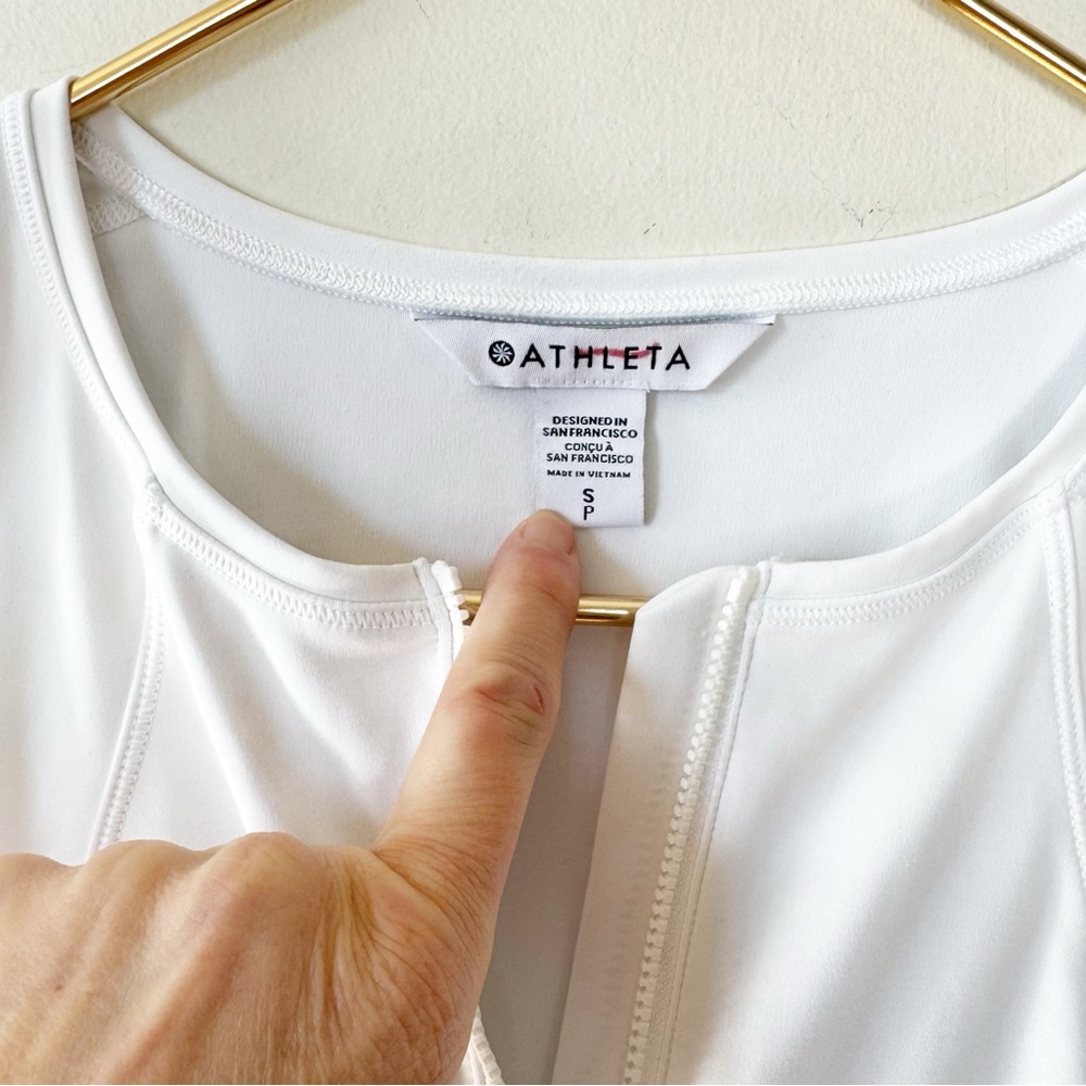 Athleta Ace White Tennis Dress Athletic Sleeveless Mini Dress Pickleball Golf S - Picture 8 of 10